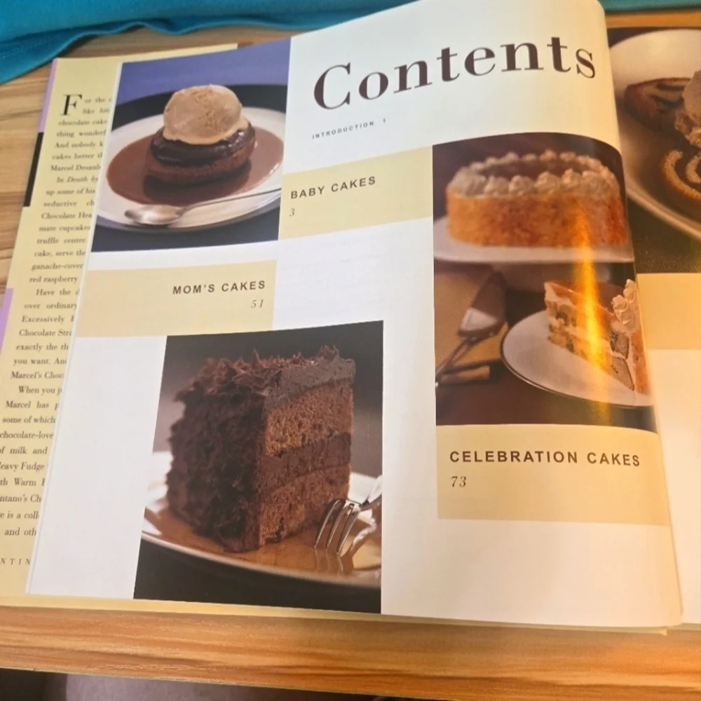 Cook Book Death By Chocolate Cakes by Marcel Desaulniers Excellent Condition
